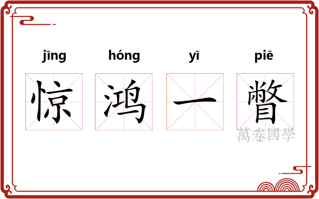 惊鸿一瞥