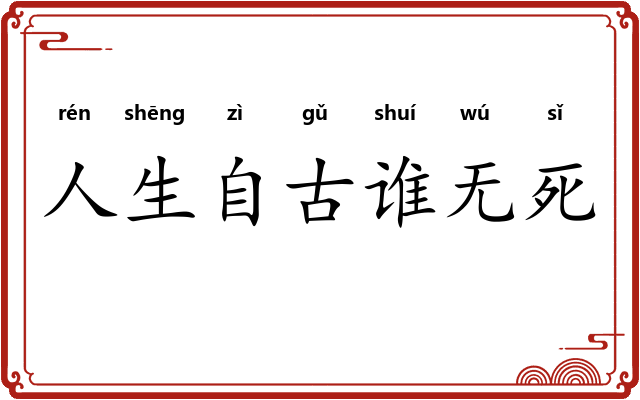 人生自古谁无死