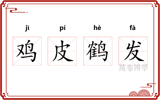 鸡皮鹤发