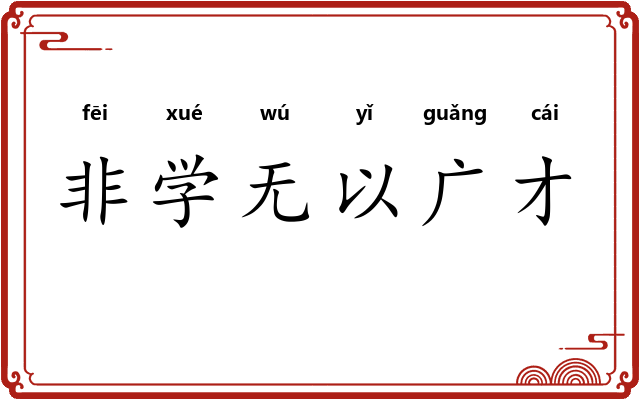 非学无以广才