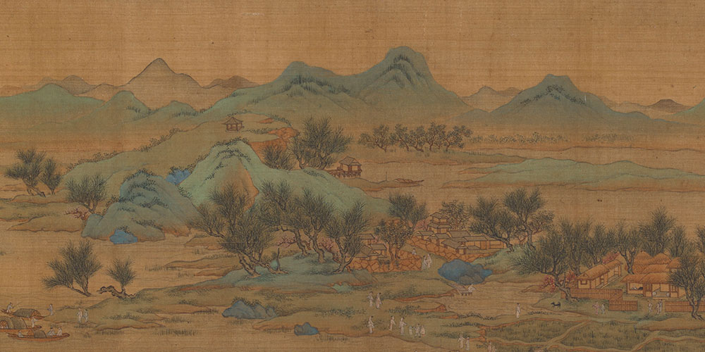 苓岩绮阁图局部